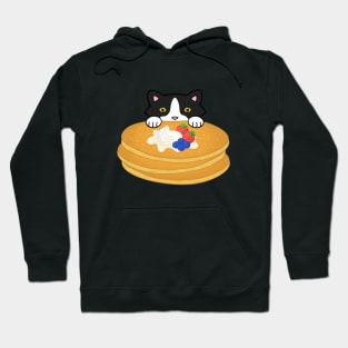 Cat Eating Breakfast Pancakes Hoodie